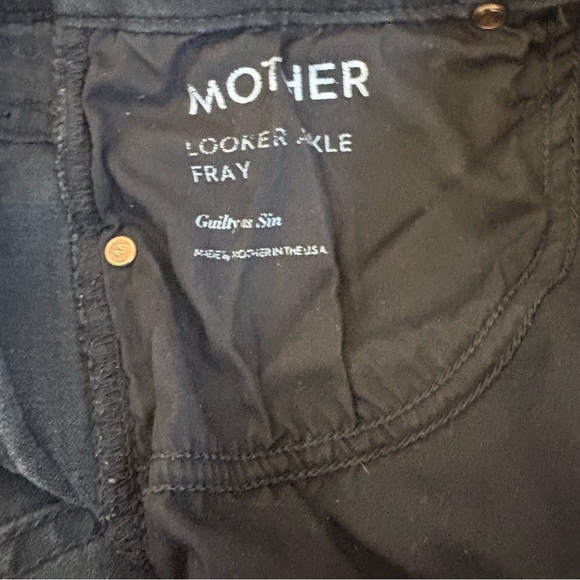 Mother Looker Ankle Fray “Guilty As Sin” Women’s Jeans 28 Distressed Raw Hem - Picture 13 of 13